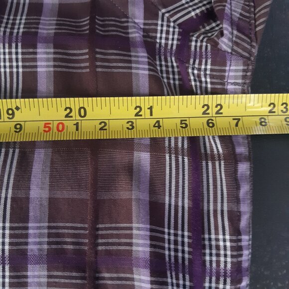 Harry Rosen SZ M Purple Plaid Lightweight Cotton LS Men's Button Up Shirt - Picture 11 of 14